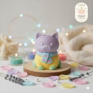 Lặng-Nến Thơm Mèo Bảy Màu-LG92918